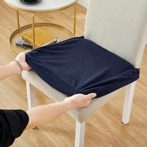 Jacquard stoelkussenhoes voor elastische stoelhoezen voor eetkamer stoelbeschermer stoelbekleding voor thuis stoelhoezen-Navy-1-Stuks