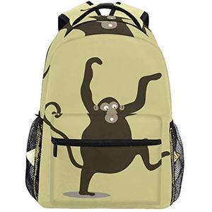 schattig cartoon aap boekentas school student rugzak voor reizen tiener meisjes jongens kind