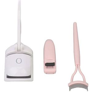 Verwarmde Wimperkruller Set, 2 Temperatuurregeling Gedeeltelijke Wimperkruller USB Verwarmde Wimperkruller Montage Wimperkam voor Buiten