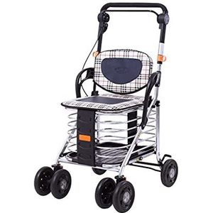 Walker, Rollators Walker voor Senioren Walker met Seat Ouderen Winkelwagen Opvouwbare Winkelwagen Walker