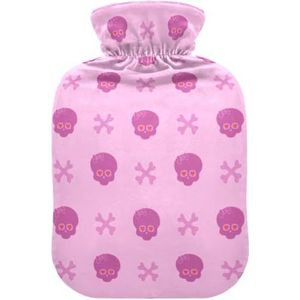 LI ZHI XIN PVC warmwaterkruik met fluwelen deksel 1L 2L kleine middelgrote schedel patroon