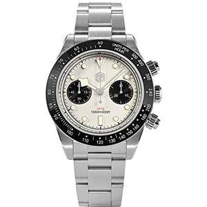 San Martin 40mm SN052 BB Sport Mannen Chronograaf Horloge Saffierglas Mode Zeemeeuw ST1901 Handleiding Mechanische Horloges, white