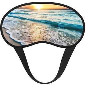 FZGGWYHL Ocean Sunrise Gedrukt Blackout Sleep Mask Aid Oogmasker Reizen Slaap Oogmasker