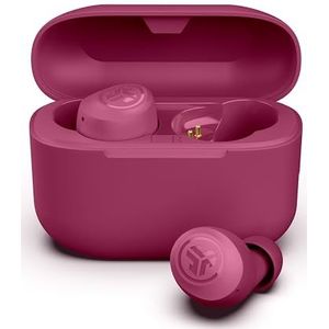 JLab Go Air Pop+ True Wireless Earphones, Bluetooth Earbuds, Oordopjes Draadloos with 35H+ Speeltijd, In Ear Headphones with Microfoon, Oplaaddoos, JLab App, Donkerroze