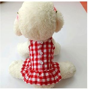 Dit jaar nieuwe creatieve mode unieke trend huisdier decoratieve kleding Kerstman Kerstmis lente en zomer jarretelrok puppy hond jurk katoen geruite hond jurken voor kleine honden Chihuahua Yorkshire huisdier