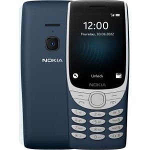 Nokia 8210 all carriers, 0,05 gb, Feature Phone met 4G-connectiviteit, groot display, ingebouwde MP3-speler, draadloze FM-radio en klassieke Snake game (Dual SIM) Blauw
