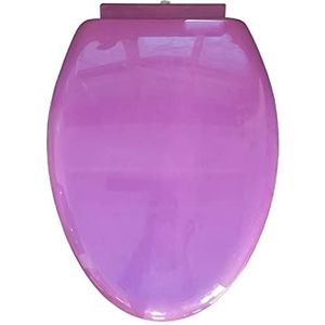Langwerpige toiletbril langzaam sluitend, eenvoudig te installeren en schoon te maken, duurzaam plastic, vervangende toiletbrillen, geschikt for langwerpige of ovale toiletten, rood(Size:Purple)