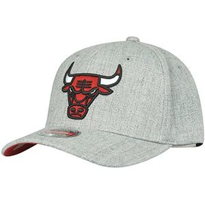 Mitchell & Ness NBA Team Heather 2.0 Stretch Snapback, Grey Heather, Chicago Bulls, eenheidsmaat