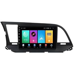 Dubbele DIN Android 14 autoradio voor Hyundai Elantra Avante 2015-2020 9 Duim QLED Touch screen-met Draadloze Carplay Android Auto GPS navigatie 4G WiFi Stuurwielbediening achteruitrijcamera(A,P3 WIFI