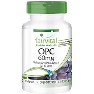 Fairvital | OPC 60mg - VEGAN - 60 capsules - druivenpit extract voedingssupplement - oligomere proanthocyanidine