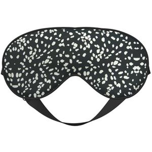 Zwart-wit luipaardprint veelzijdige rusthelper, zacht slaapoogmasker dubbelzijdig voor yoga, kamperen, zacht slaapmasker