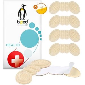 biped HEALTH 3 paar hielkussens voor te grote schoenen - hielbeschermers met noppen - zelfklevende hielkussens om blaren en schuren te voorkomen z2804(beige,3mm)