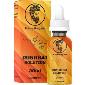 Mane Regain - RU58841 5% Solution (50mg/ml) - Advanced Hair Loss Treatment - Anti-Androgen Hair Tonic - Promotes Hair Regrowth and Prevents Male Pattern Baldness - 30ml