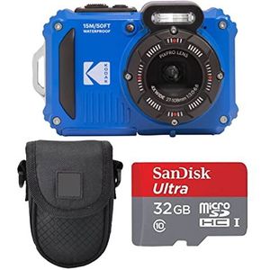 Kodak - PIXPRO WPZ2 - Digitale Camera - Blauw - Inclusief Zwarte Point & Shoot Case en 32GB microSDHC-kaart
