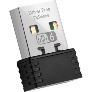 Tyatocepy Draadloze WiFi 6 Adapter 802.11Ax Gratis Driver USB Netwerkkaart voor Win7/10/11 Computer Mini WiFi Receptor