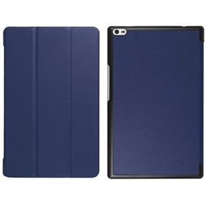 Case compatibel met Lenovo Tab4 8 TB-8504F TB-8504N Ultradun PU-leer Hard Shell Cover Voor Tab 4 8 TB-8504X TB-8504 Skin(Dark Blue)