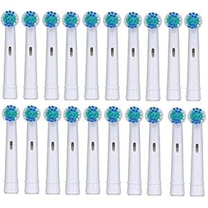 lin 20 stuks elektrische tandenborstelhoofden Generieke vervangingen Compatibel met Braun Oral B - Gloednieuwe schone tandenborstelhoofden going