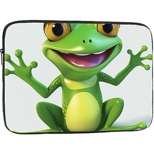 Laptop Sleeve Green Frog Slim Laptop Case Cover Duurzaam Aktetas Shockproof Beschermende Notebook Case 30 cm