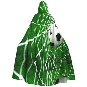 WURTON Gras Voetbal Print Hooded Mantel Unisex Halloween Kerst Hooded Cape Cosplay Kostuum Voor Vrouwen Mannen