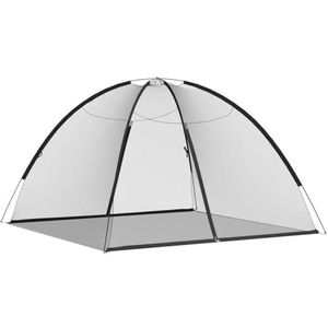 Mongolia - Klamboe - Zwart - Glasvezel en Polyester