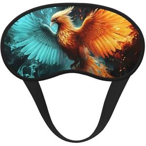 Slaap-oogmasker voor vrouwen en mannen, zacht, comfortabel slaapmasker, verduisterend, slaapoogbedekking voor reizen, yoga, dutje, werk, vuur en water, Phoenix