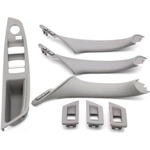 Handgrepen Het Interieur Auto Set Handgrepen Voor Auto-interieurdeuren Voor BMW 5-serie F10 F18 523, 525 En 528, 9 Kleuren, LHD, Beige Zwart Koolstofvezel, 7 Stuks(‎Model B Gray)