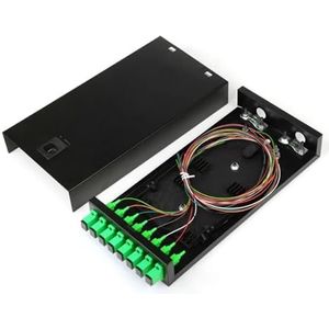 2 STKS/8 Poort Fiber Patch Panel Desktop Pigtail Optische Vezel Terminal Box met(Customized SM MM)