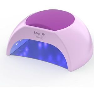 SUNUV SUN2C 48W UV-licht voor nagels, UV LED-nagellamp met 4-timerinstellingen, LED-nagellicht compatibel met alle geltypes, Snel drogende nageldroger paars
