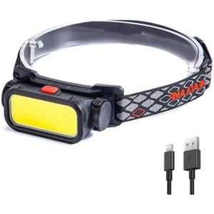Bewegingssensor hoofdlamp | Ultralichte heldere oplaadbare koplamp met
