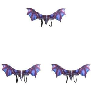 3 set Exquisite Dragon Pinion Wing Props Voor Halloween Carnaval Cosplay Volwassen Decoratie Doek Niet-geweven Stof 2. Dragon Wing Paars