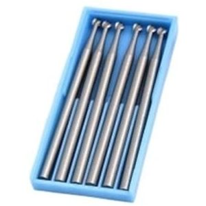 ZHLWei 1-6pcs 0.3-2.3mm Bal Burs Wolfraam Staal Graveren Carving Mes 2.35 Schacht Frees Router bit Hout Frees