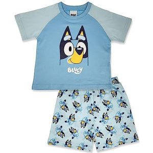 Bluey & Bingo - Bluey - Pyjama met Korte Mouwen voor Kinderen - 100% Katoen - 5-6 Jaar: 116cm