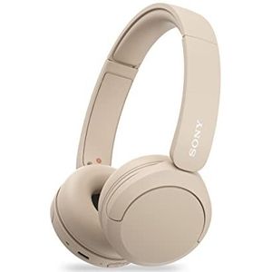 Sony WH-CH520, draadloze on-ear Bluetooth-hoofdtelefoon met microfoon, tot 50 uur speeltijd, DSEE Upscale, multipoint-connectiviteit/dubbele koppeling, ondersteuning voor spraakassistent-apps voor