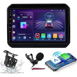 Android 14 Autoradio Navi voor S-uzuki Ignis 2016-2020 9 ""Screenradio met draadloze carplay Android Auto GPS Navigatieondersteuning Bluetooth 5.0 HIFI FM 5G-WiFi SWC MIC-camera,M700s