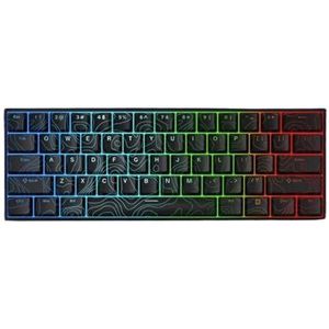 QPSJXN MCHOSE ACE 60 PRO 68 Magnetische Switch Swappable mechanisch toetsenbord swappable aanpasbaar gaming-toetsenbord voor pc-spelaccessoires (Black line Blue ice)