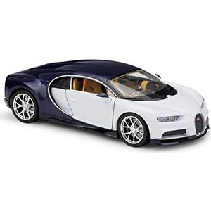 Miniatuur auto Voor Bugatti Chiron Welly 1:24 Legering Open Deur Simulatie Ornamenten Kinderen Speelgoed Auto Vakantie Cadeau (Color : wit)