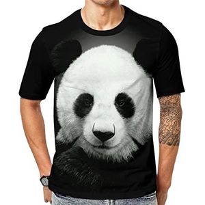 Panda Crew T-shirts met korte mouwen voor heren, casual atletische zomertops
