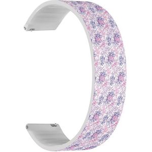 RYANUKA Solo Loop band compatibel met Ticwatch Pro 3 Ultra GPS/Pro 3 GPS/Pro 4G LTE / E2 / S2 (Mosaic Design 2) Quick-Release 22 mm rekbare siliconen band band accessoire, Siliconen, Geen edelsteen