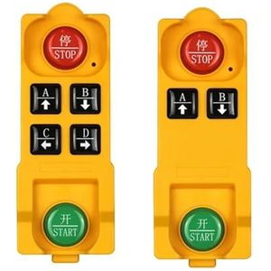 Industriële draadloze afstandsbediening 433.92 Hoist Crane Control 2/4 knoppen Kraan Industriële radiocontroller Waterdicht,Superstabiel Signaal(2 Buttons 4 Buttons)