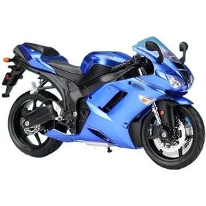 Legering motorfiets decoratie speelgoed Voor Kawasaki voor Ninja ZX 6R 1:12 Model Auto Diecast Model Sport Race Motorcycle Model Motor Collectibles (Color : Blue)
