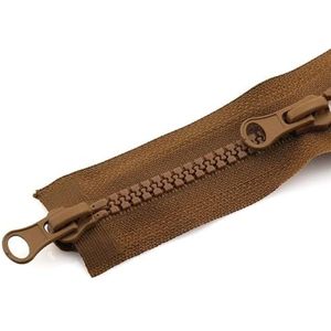 Ritsen 3-delige jas met ritssluiting Dubbele ritssluiting Kleding Rits Accessoires Slaapzak Tweeweg dubbele open ritssluiting(Brown,80CM-5#)