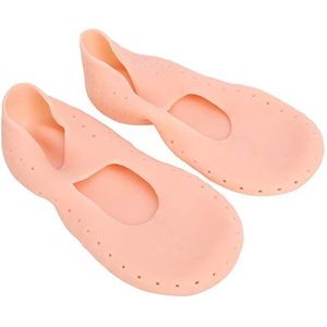1 paar siliconen sok, vochtinbrengende sokken, siliconen anti-split voetverzorgingsbeschermer, anti-scheuren beschermende siliconen sokken, unisex(L)
