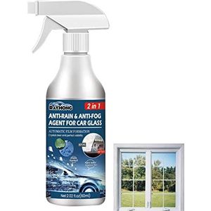 Anti-condensspray voor glas, anti-condens autoruitenspray, auto-ruitenreinigingsmiddel, effectief ontwasemend coatingmiddel, anti-condens regenafstotende spray voor ramen, voorruiten en spiegels