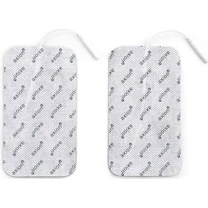 2 grote axion elektroden/pads – 12x7 cm – voor TENS- / EMS-prikkelstroomapparaten