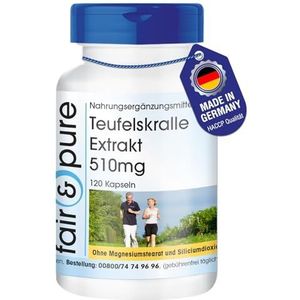 Fair & Pure® - Duivelsklauw extract 510mg - 120 capsules - vegan - 1,2% harpagosiden