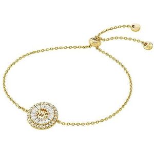 Michael Kors Premium Kors MK goudkleurige sterling zilveren kettingarmband voor dames, MKC1635AN710