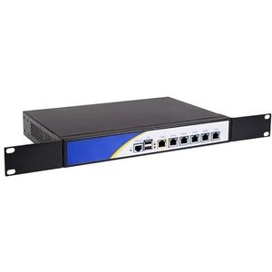 HSIPC Rackmount 1U N5105 Quad Core Firewall Micro Appliance, Mini PC, Nano PC, Router PC met 16G RAM 512G SSD, 6 RJ45 i226-V 2500M Port AES-NI Compatibel met pfsense opnsense...