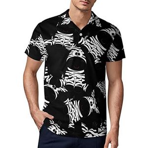 Leuke Zebra heren golf poloshirt zomer korte mouw T-shirt casual sneldrogende T-shirts L