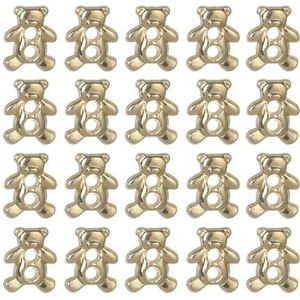 20/40Pcs Mini 6Mm Gesp Beer Patroon Decor Gespen Voor 1/6 Pop Knop Gesp Diy Pop Kleding Naaien Accessoires Pop Doeken Knoppen Mini Knoppen