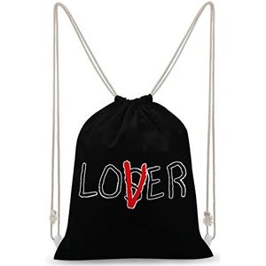 It's Lover Not Loser Trekkoord Rugzak String Bag Sackpack Canvas Sport Dagrugzak voor Reizen Gym Winkelen
